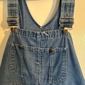 Roebuck & Co Vtg Sears Blue Jean Denim Bibs Overalls Sz 40/28 Farmer Carpenter